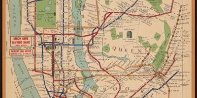 Alten New Yorker U-Bahn Karte