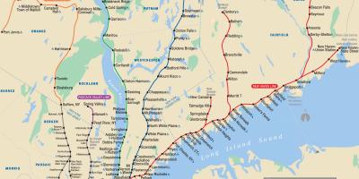 New York-metro-north Landkarte