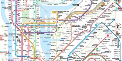 New York tube-map - NYC-Bahn-Karte (New York - USA)