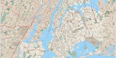 Detaillierte Karte von New York City