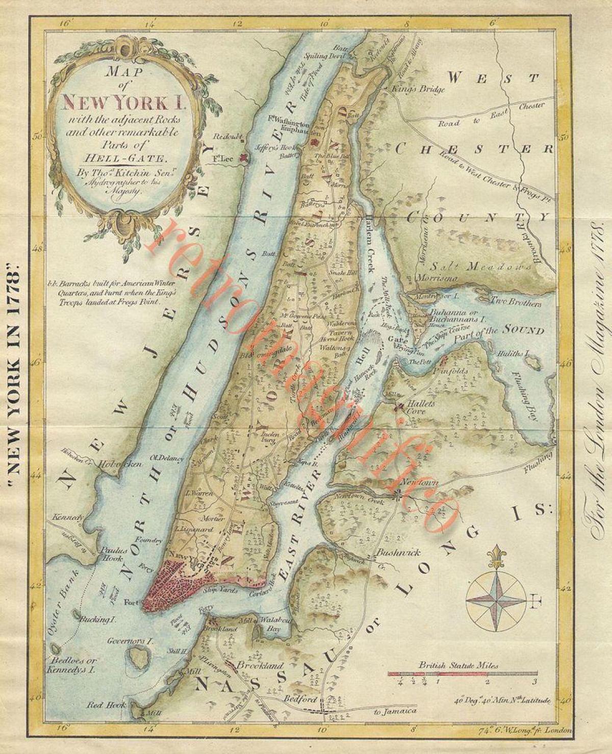 antik-NYC-Karten