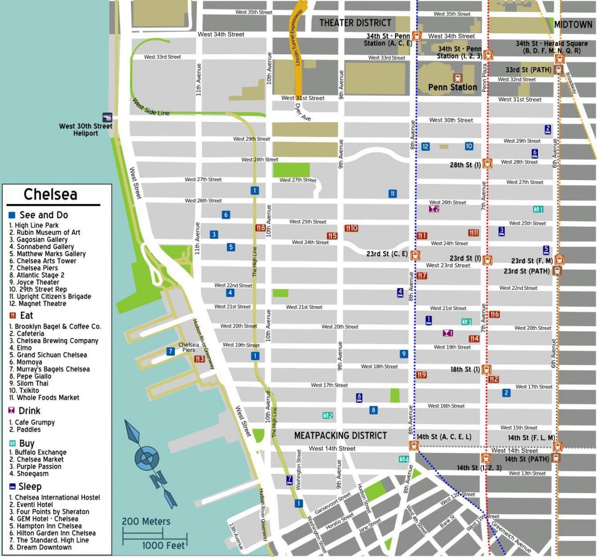 Karte anzeigen New York Chelsea