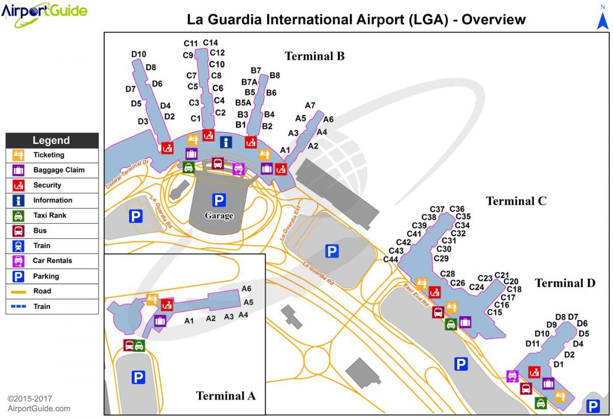 NYC laguardia airport Landkarte