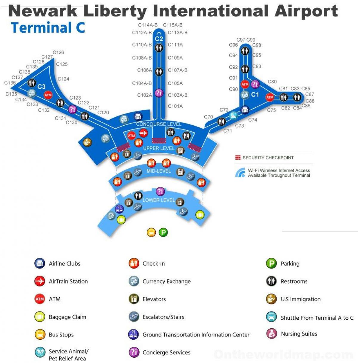 Karte von EWR terminal c