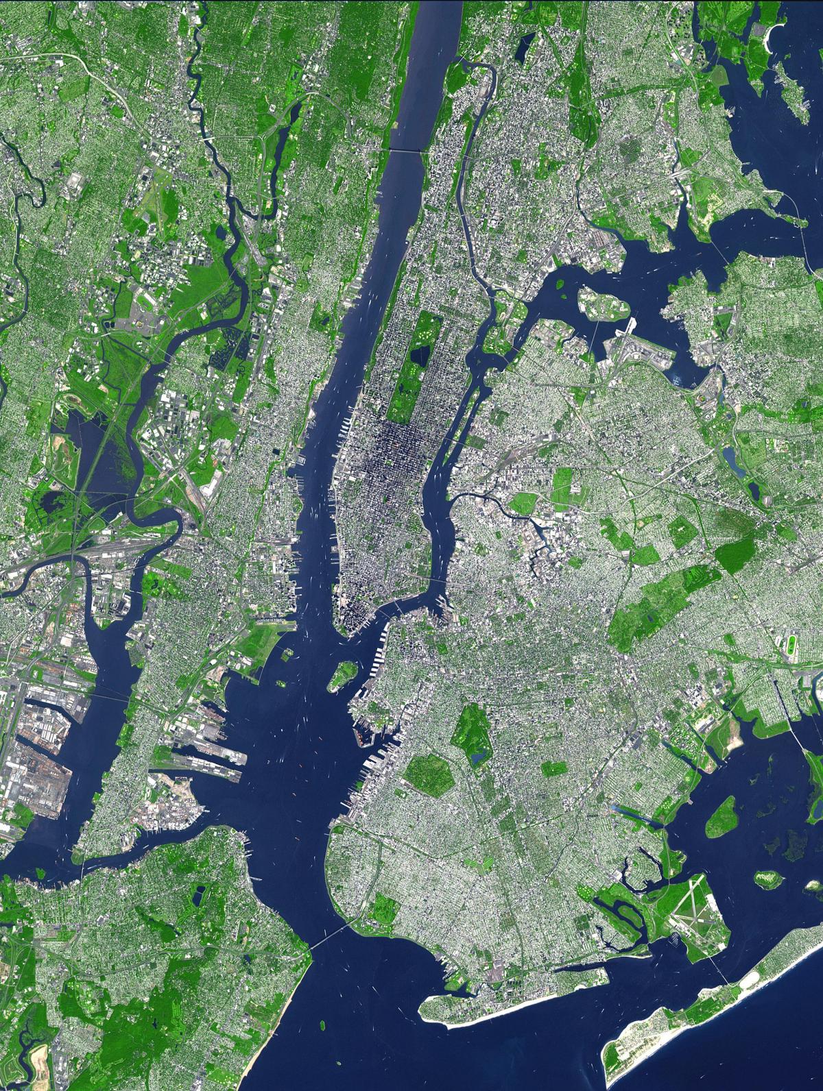 Karte von aerial New York City