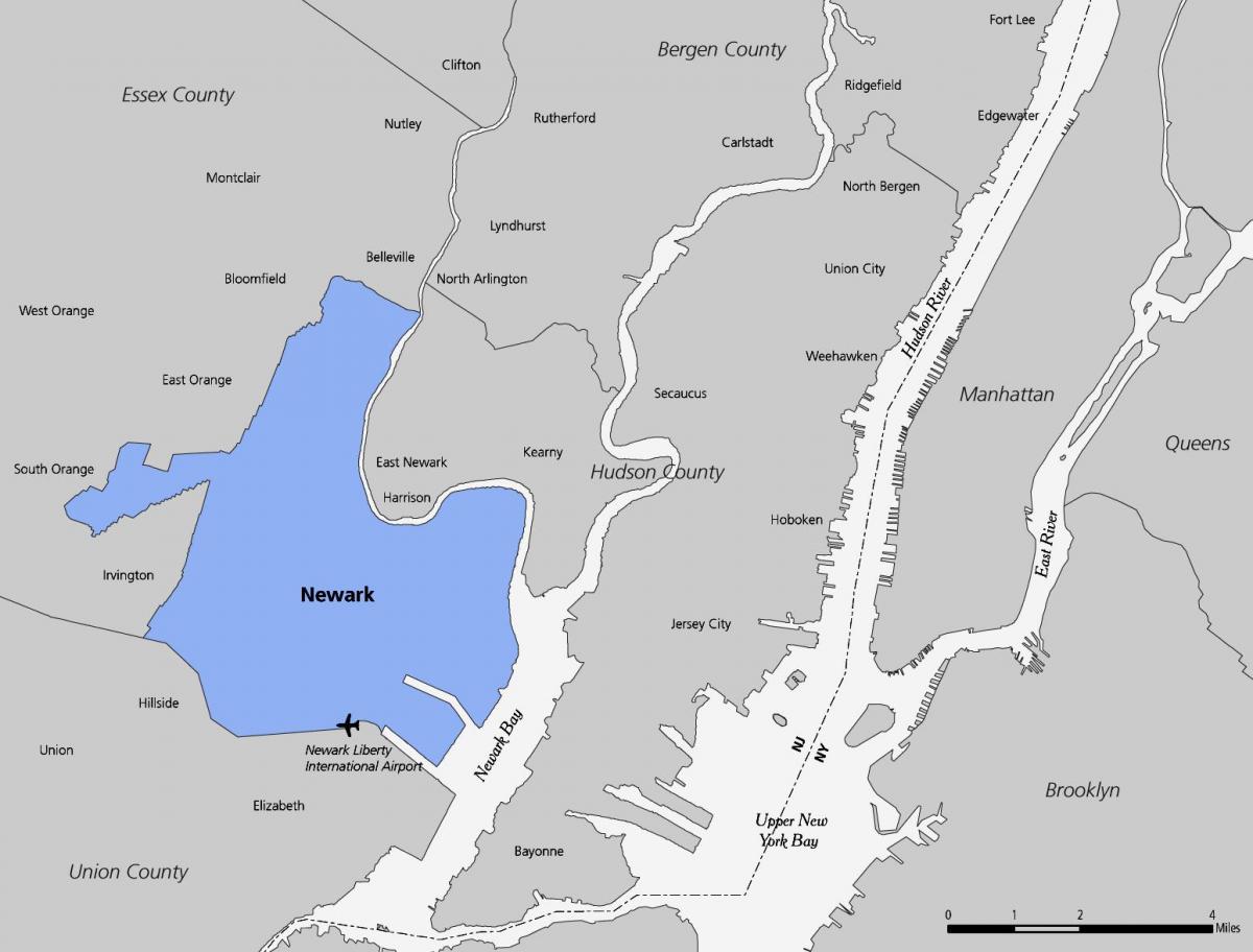 Newark ny map - Karte von Newark New York (New York - USA)