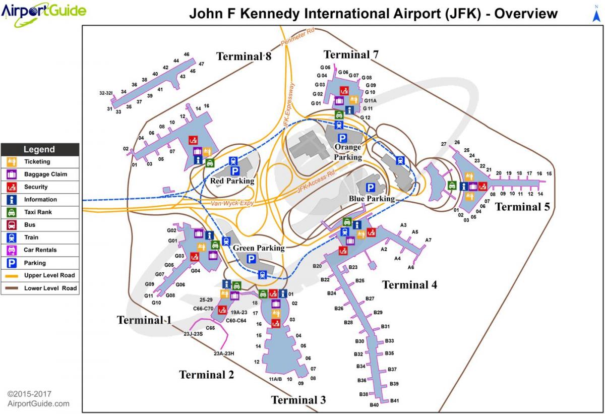 Newark, New Jersey Flughafen Karte