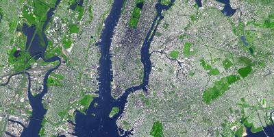 Karte von aerial New York City
