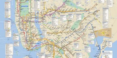 NYC MTA-Zug-Karte