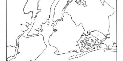 Leere Karte von New York City