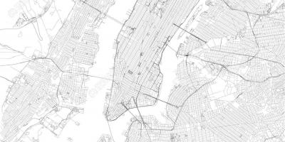 Karte von New York City-Vektor