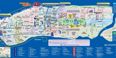 New York sightseeing-bus route map