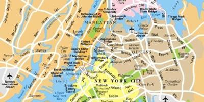 Druckbare Karte von New York