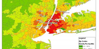 New York City, Bevölkerung Karte