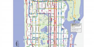 NYC bus Linien Karte