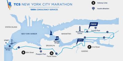 New York marathon-Strecke anzeigen