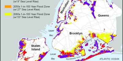 Sea level rise map New York