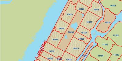Karte von New York zip code